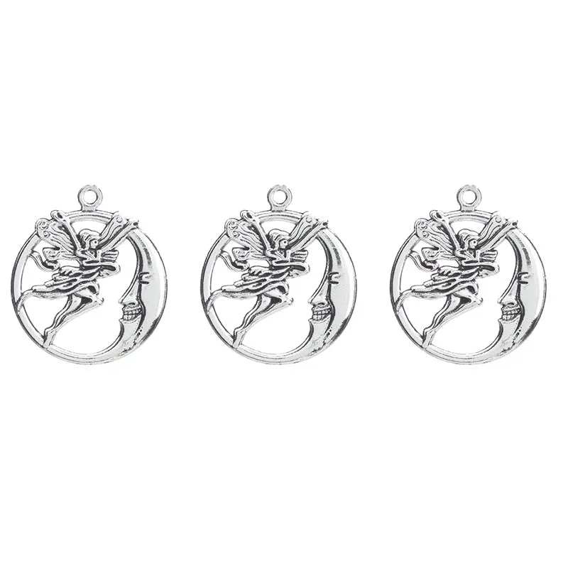 10pcs/lot 27*30mm Moon &amp Fairy Charm Jewelry Accessories DIY Necklace Bracelet Earrings Pendant | Украшения и аксессуары