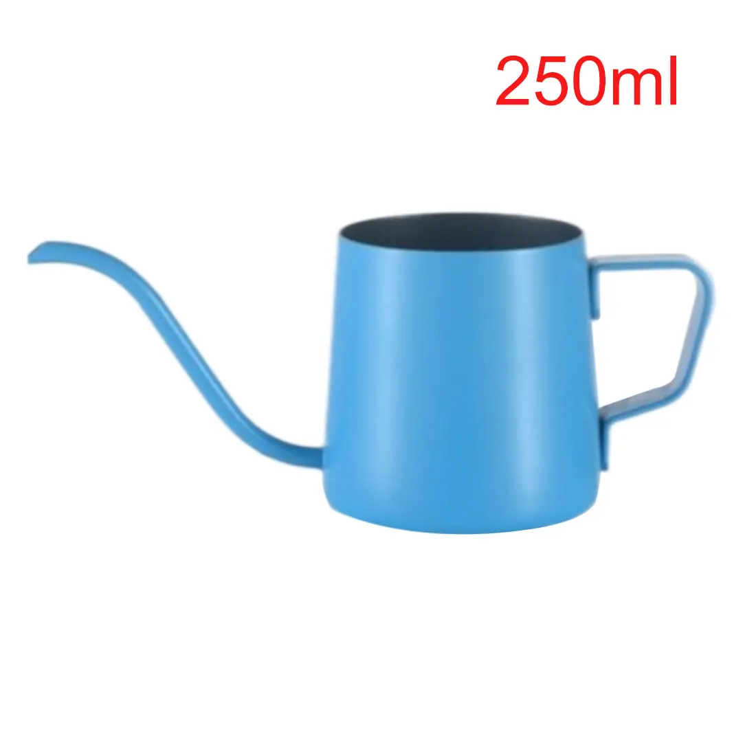 250ml Blue 1 шт 250/350 мл нержавеющая сталь Форма гусиной шеи ручной капельный кофейник носик длинный рот чайник кофеварка - Цвет: 250ml Blue