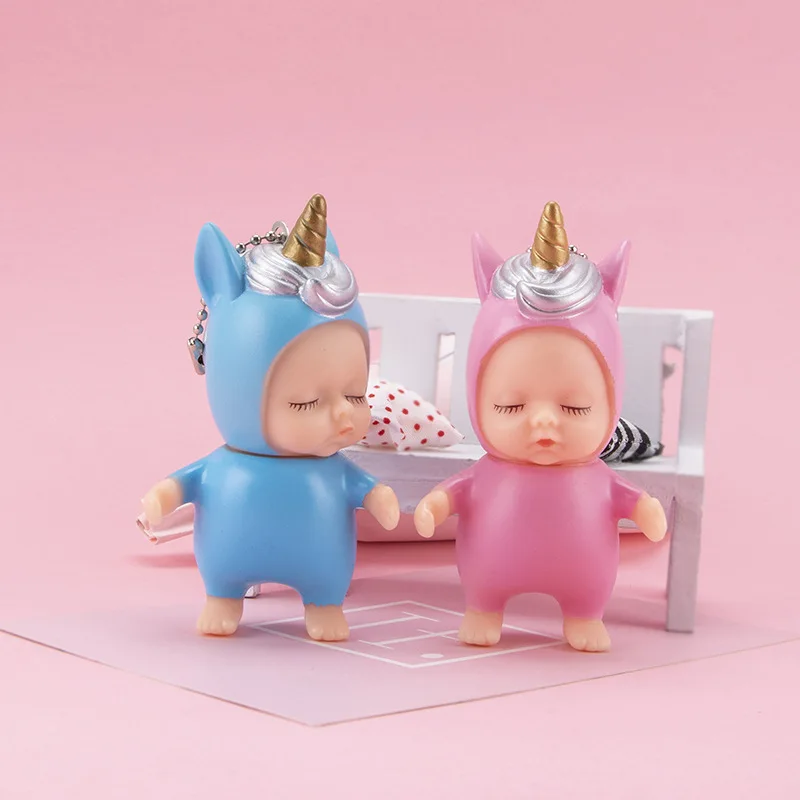 Модный милый брелок Спящая кукла Kawaii, пчела, кролик, панда, медведь в форме мультяшного автомобиля, брелок, игрушка, ювелирное изделие для девочки