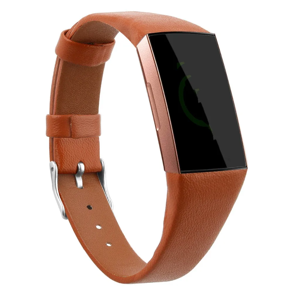 Ремешок COMLYO из натуральной кожи для Fitbit Charge 3 сменный Браслет смарт часов