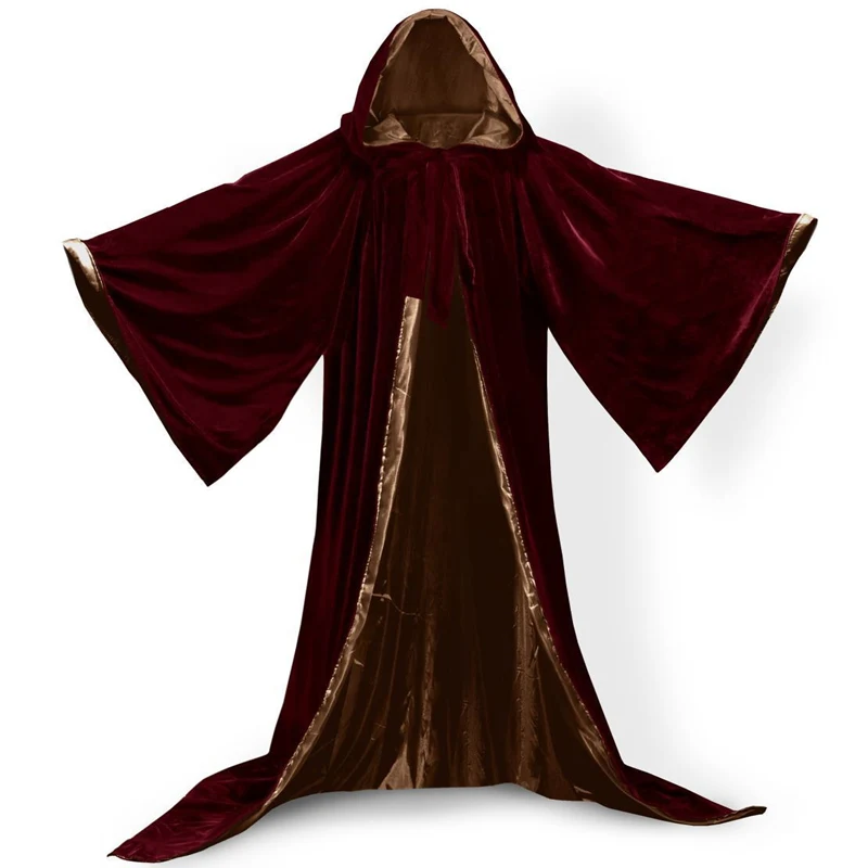 Long Sleeve Velvet Halloween Hooded Cloaks Winter Bridal Capes Warm Christmas Floor Length Wedding shawl cloak Wrap | Свадьбы и