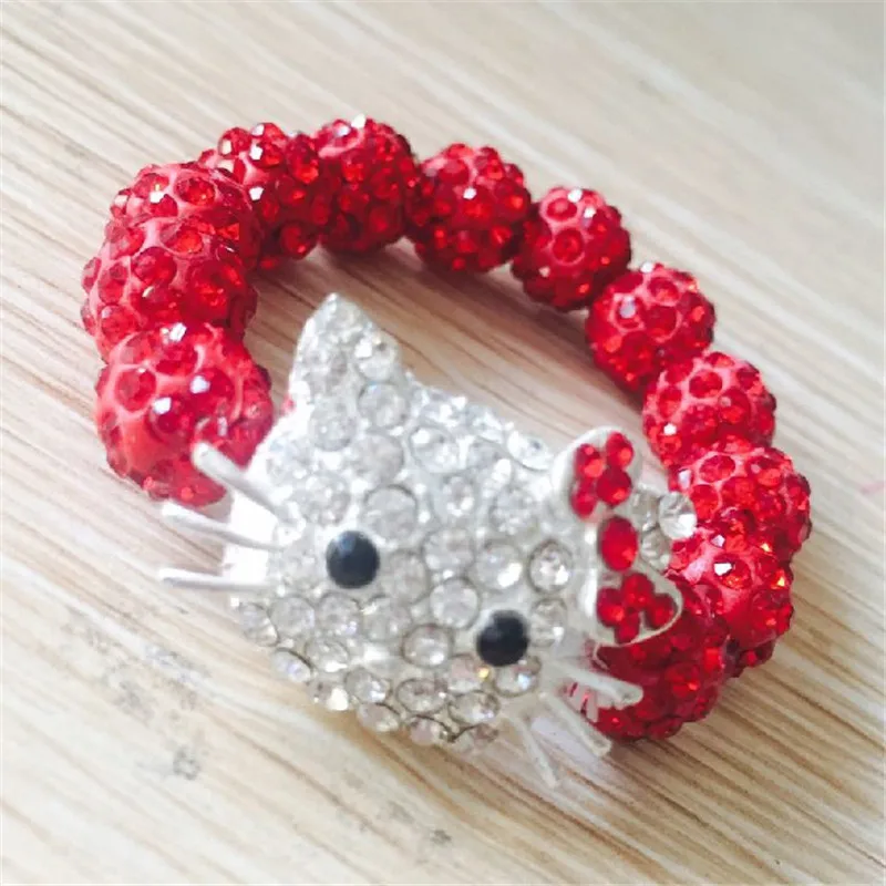 Детский подарок, 1 шт., браслеты hello kitty для детей, цепочка веревка ручной работы, обертывание, очаровательные браслеты, браслеты