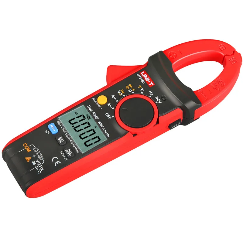 UNI-T 600A True RMS цифровые клещи; UT216A/UT216B/UT216C/UT216D Цифровой амперметр, резистор/конденсатор/частота/NCV тест