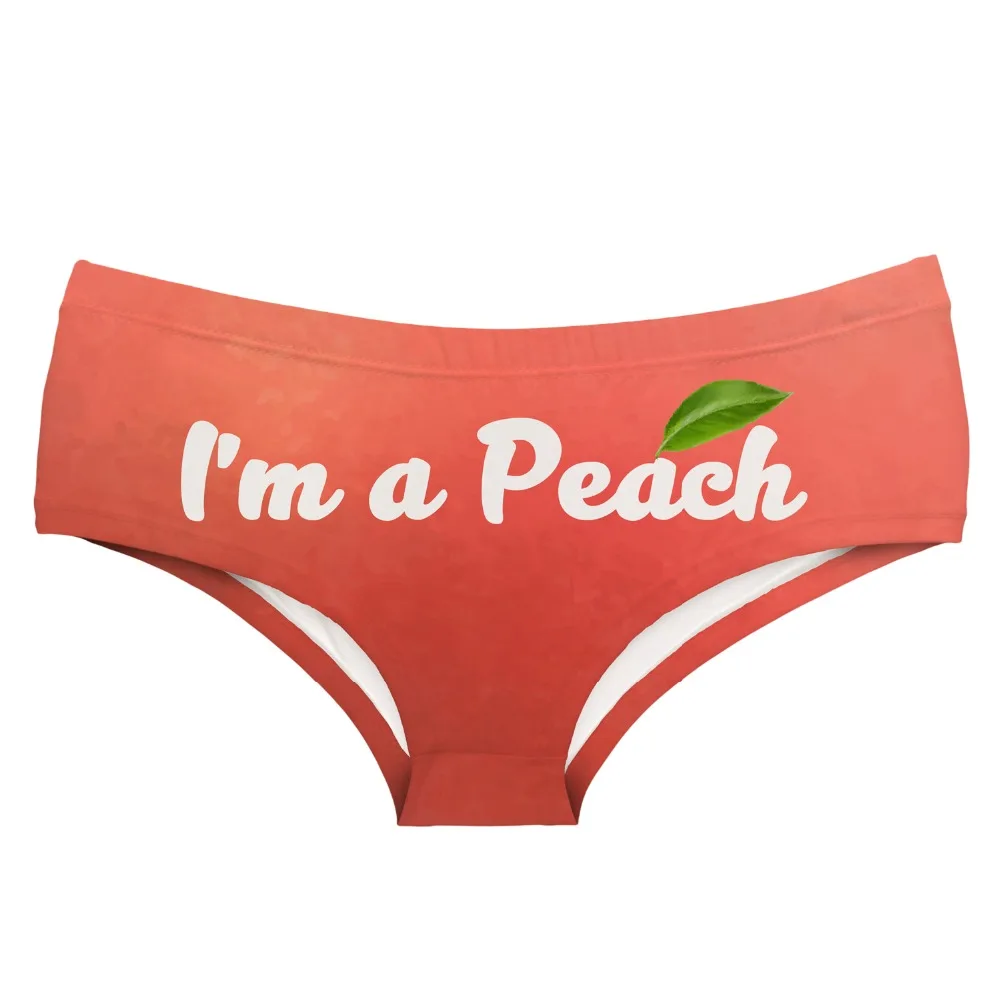 Женские трусы с буквами LEIMOLIS i am a peach красивые трусики забавным принтом нижнее