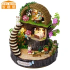 CUTEBEE кукольный домик, деревянные вкладыши для книг, художественные книжные полки сделай сам, миниатюрный кукольный домик сделай сам, кукольный домик, игрушки для детей Y05