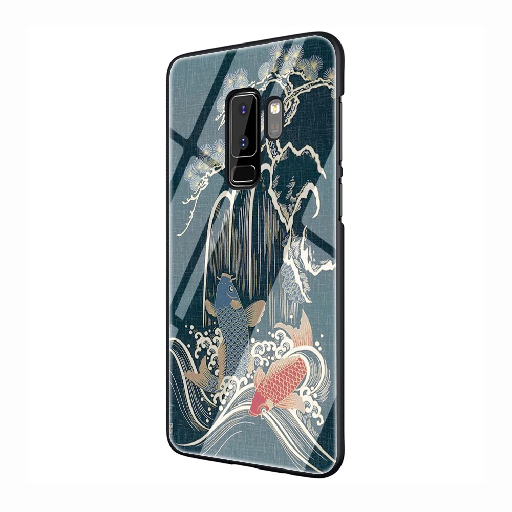 G11 Ukiyo e японский стиль искусство закаленное стекло чехол для телефона samsung Galaxy S7 edge S8 Note 8 9 10 Plus A10 20 30 40 50 60 70 - Цвет: G11