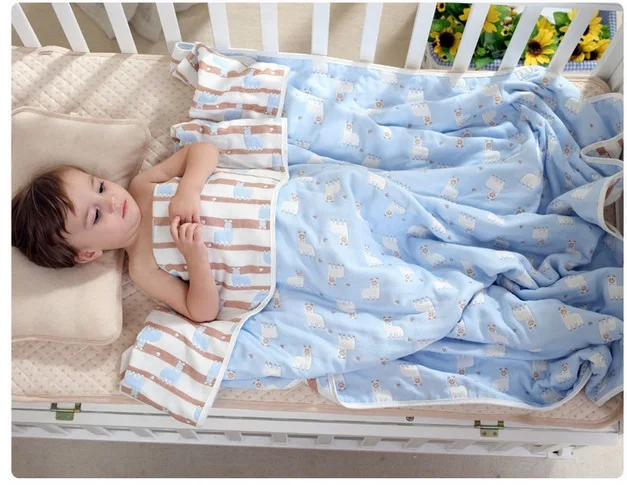 Хлопковое милое детское полотенце плотное одеяло из муслина для новорожденных