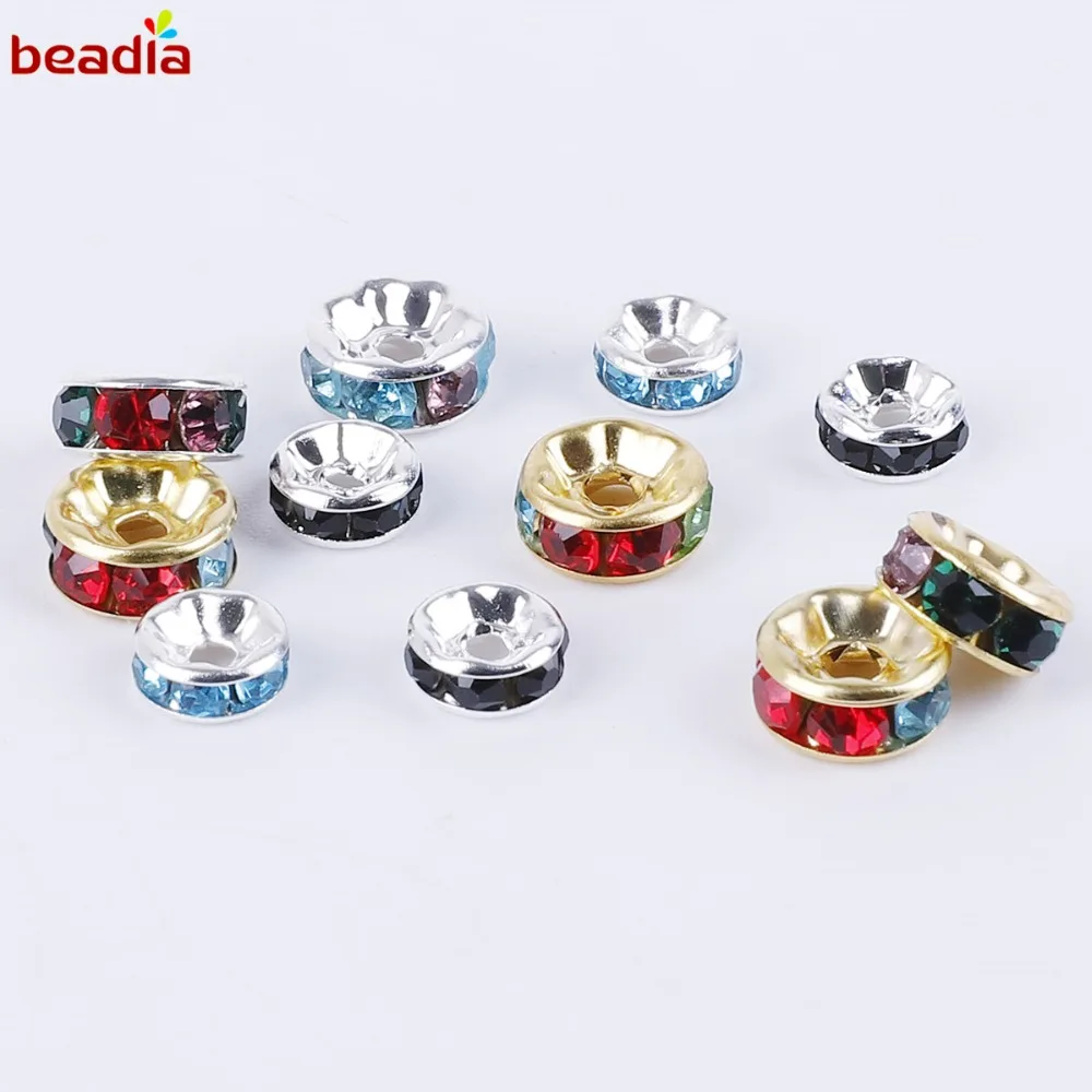 6 мм хрустальные стразы Rondelles свободные бусины-разделители для самостоятельного