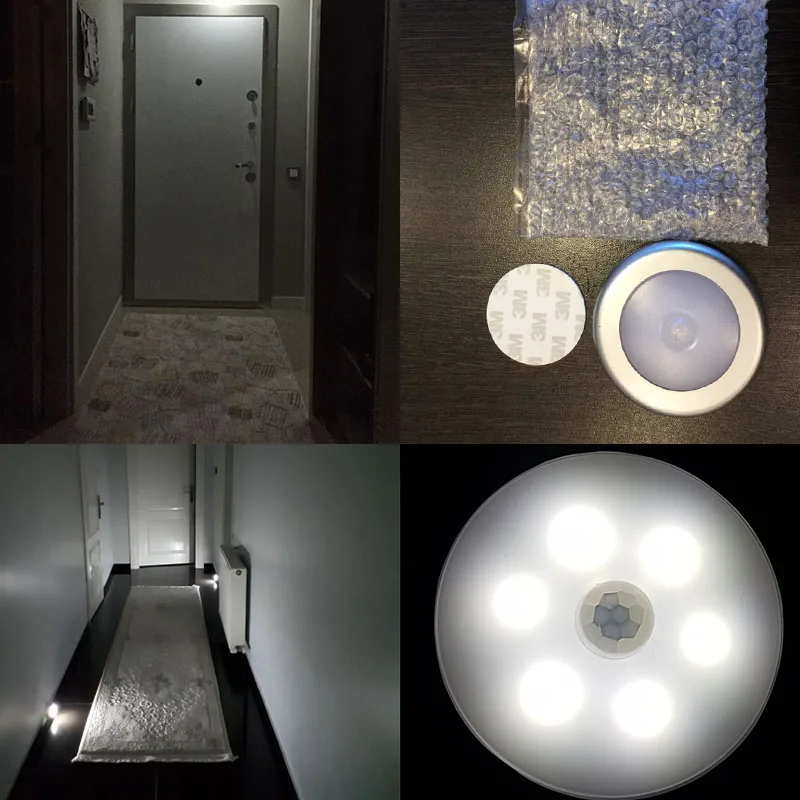 

EeeToo LED PIR Motion Sensor Light Under Cabinet Light Kitchen Lamp Kids Bedroom Stairs Closet Lighting Wall Light Battery Power