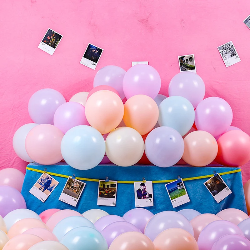 

100pcs Latex Balloons Wedding Birthday Party Decoration Kids Baby Shower Balloons Macaron Colorful Balloons Party Decor Supplies