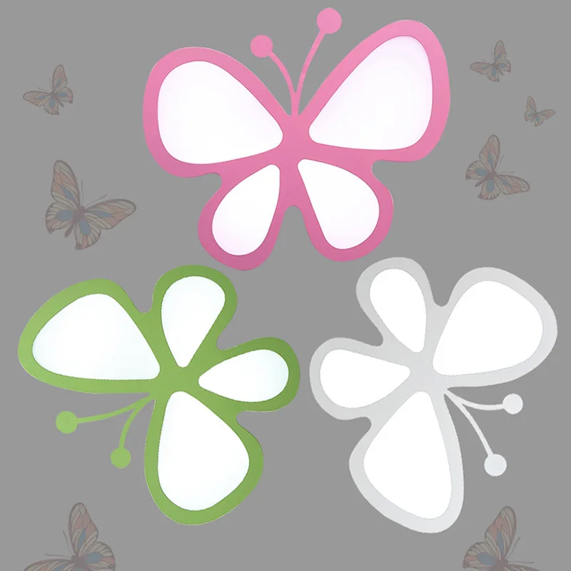 Новый современный потолочный светильник в виде бабочки для детской спальни с