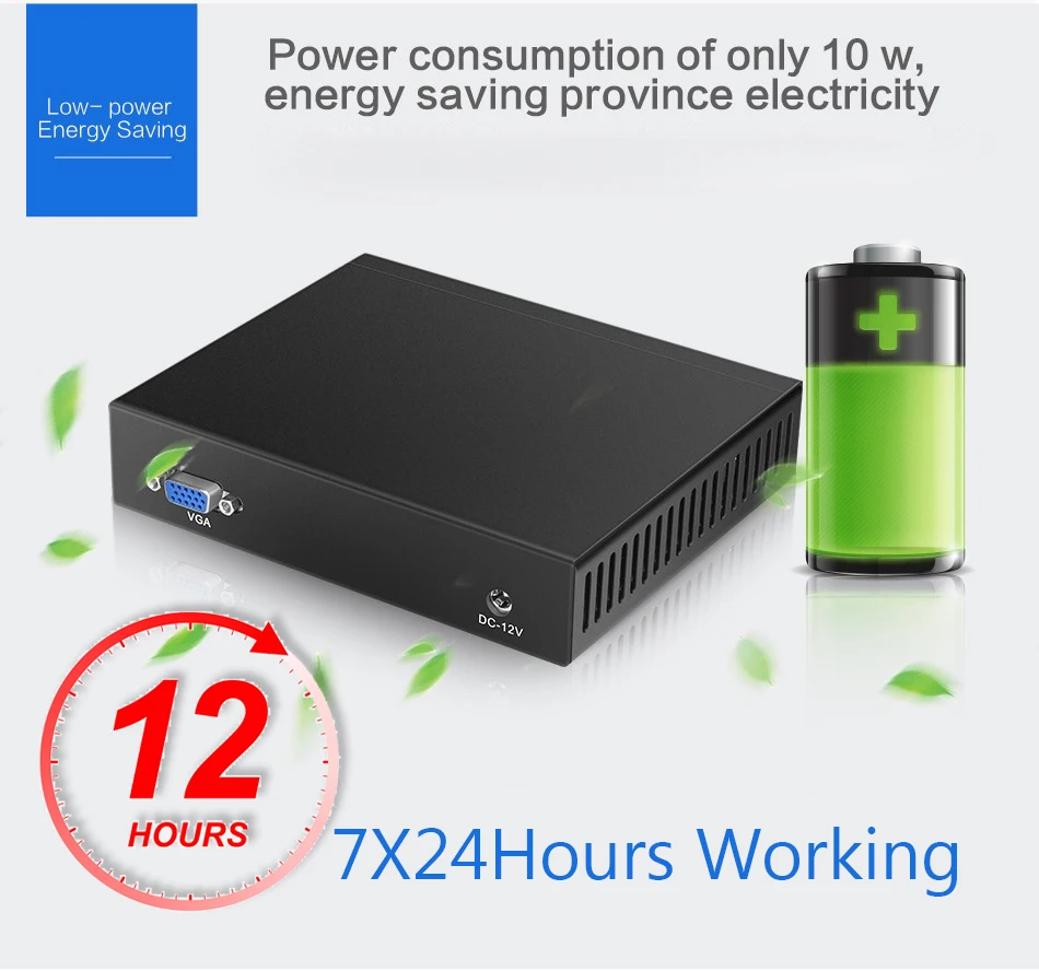 Безвентиляторный мини ПК четырехъядерный Celeron J1900 J1800 4* Gigabit Ethernet LAN маршрутизатор брандмауэр Мини компьютер Windows Ubuntu 4-RJ45 HTPC