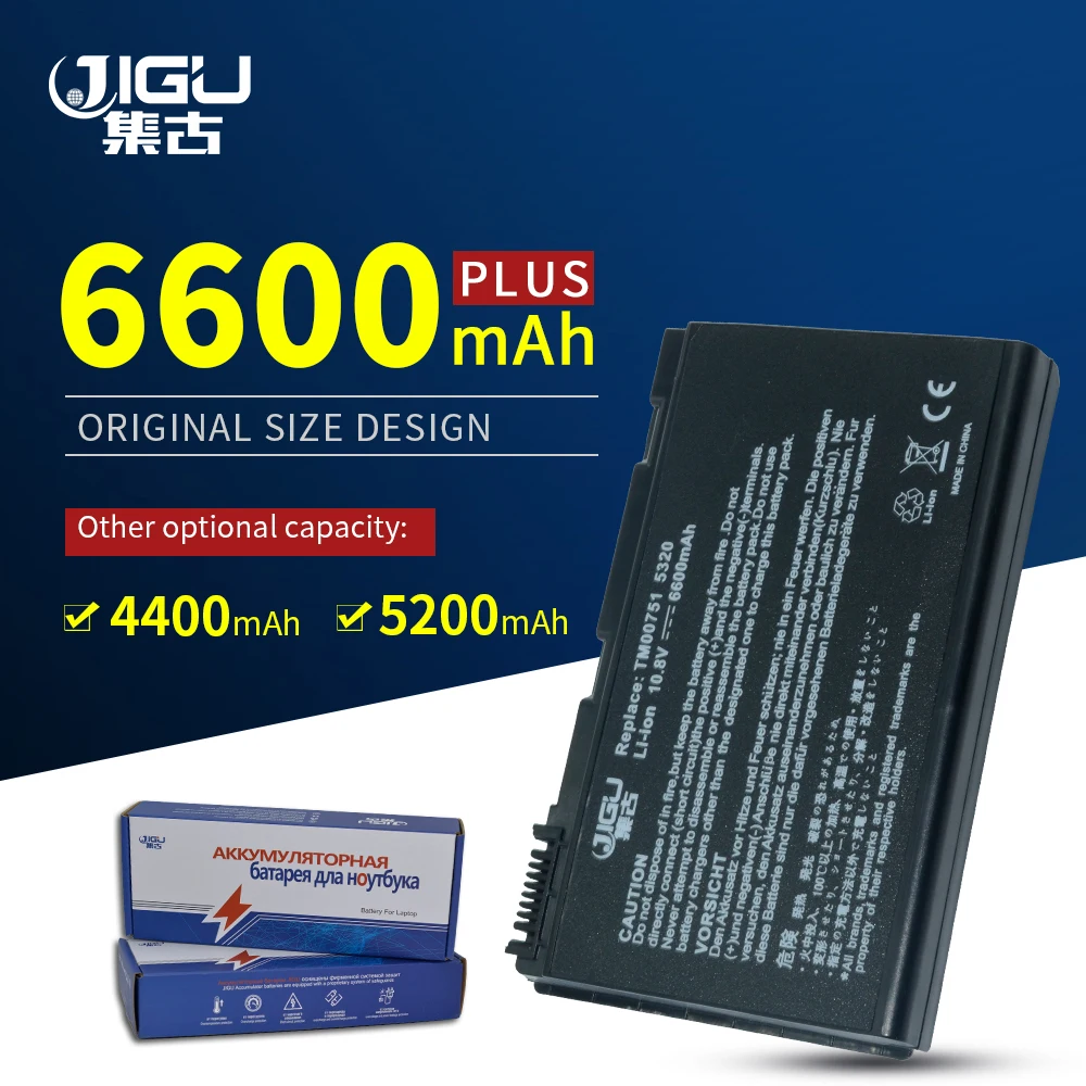 

JIGU Laptop Battery For Acer Extensa 5430 5610 5610G 5620 5620G 5620Z Series 5630 5630EZ 5630G 5635 7220 7620 7620G 6CELLS