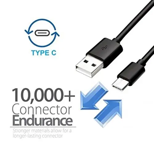 2 шт. USB-C type C USB C кабель для передачи данных и зарядки для GoPro Hero5 Galaxy S10 S9 S8+ LG G6 G7 Black-USB 2,0