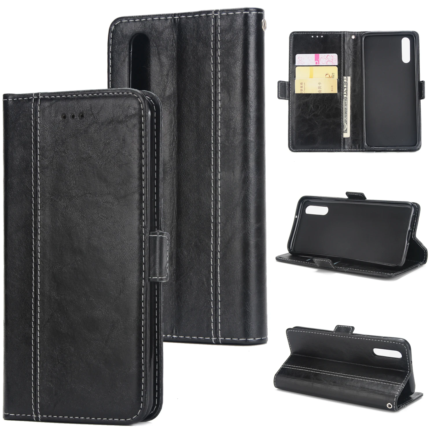 Etui coque чехол Caso для Huawei P30 P20 Mate 20 30 Pro из искусственной кожи Lether Флип складной