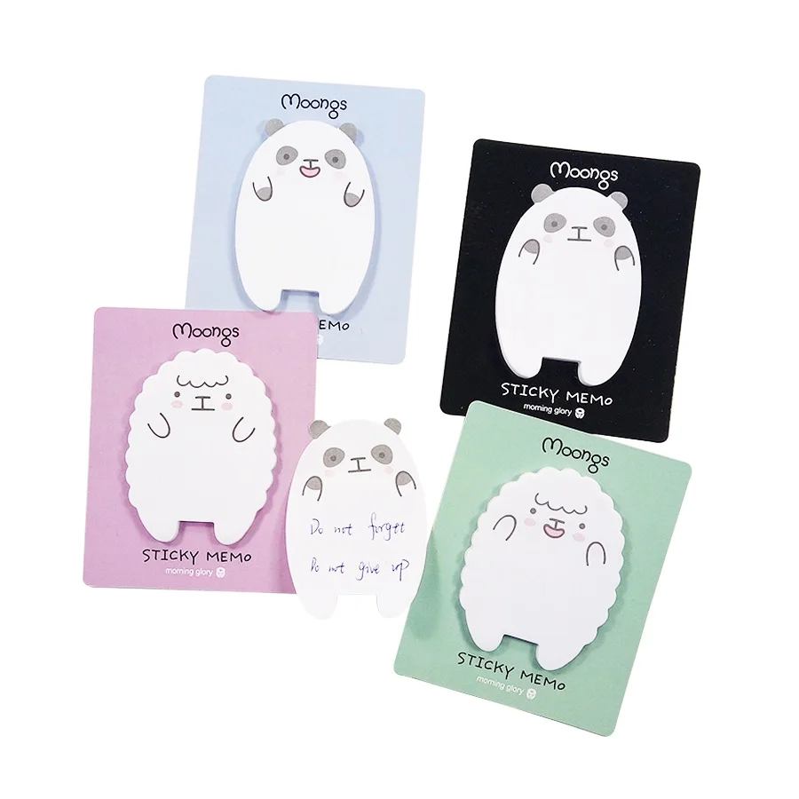 1Pcs/lot Cartoon Moongs Sticky Notepad Memo Message Post Stick Marker Zakka Sticker Stationery Material School Supplies |