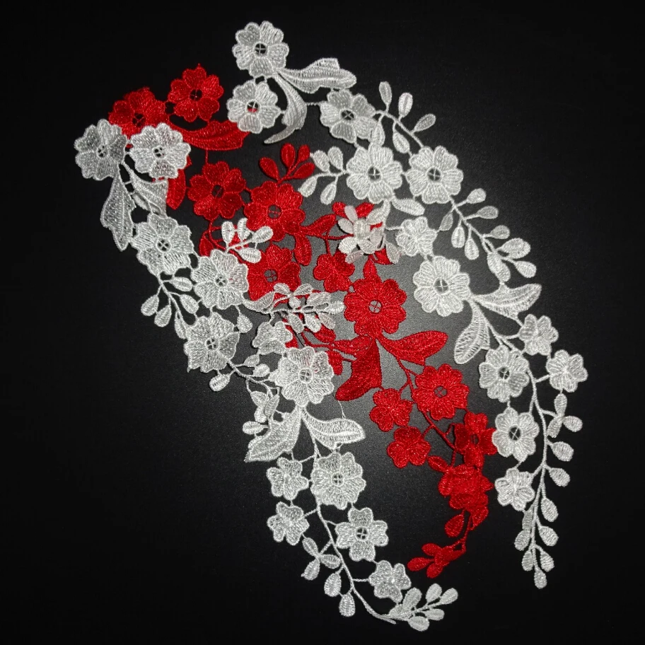 1 пара декоративная повязка на голову для свадебного платья 34 х10 см|lace applique|venice lace