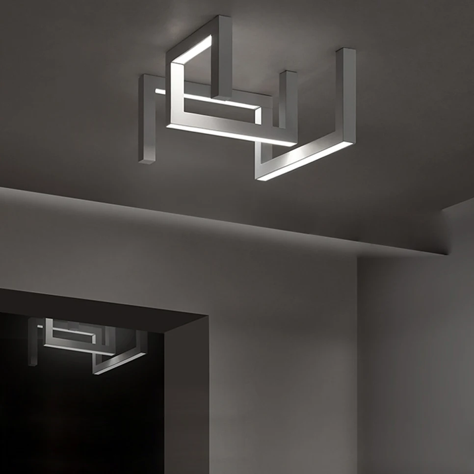LED Современные Геометрические Железные Акриловые Чёрные Белые Светодиодные Лампы.Светодиодные Светильники.Люстры Потолочные. Потолочные Светильники.Светильник Потолочный Светильник.Для Столовой,Фойе и Спальни