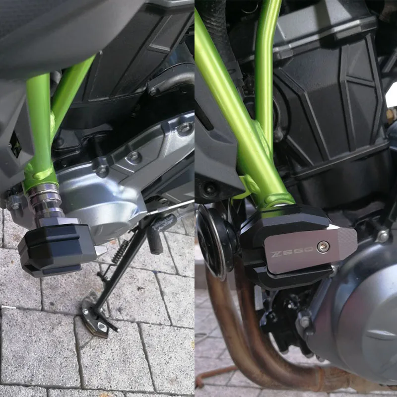 Одна пара слайдеров рамы для Kawasaki Z650 2017 2018 2019 2020 мотоциклетная защита от падения