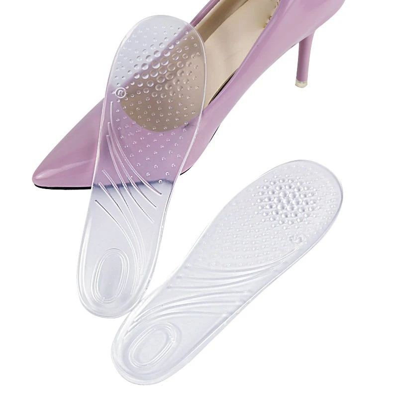 

Transparent Seven Points Mat Female Anti-skid Polka Dot Massage Single Shoes Female High Heel Pad Soft Shock Absorption
