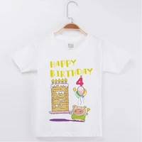 2019 children clothing boys t shirt for girl birthday 1 13y pig printing cotton short sleeve girls tops boy clothes camiseta