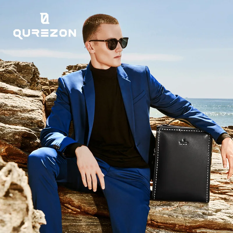 Fashion Solid Black Mochila Men Genuine Leather Backpacks For Business Man Bags Men's Casual Backpack & Travel Top Quality | Багаж и