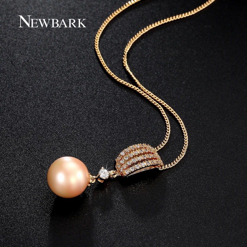 Newbark классический серебристый и розового золота Цвет Ювелирные наборы CZ Круглый