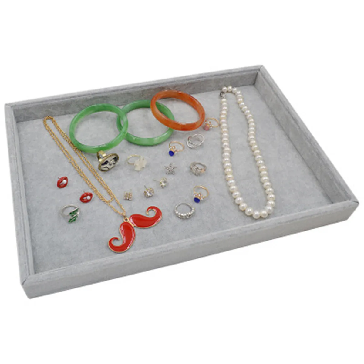Blank Tray 13 вариантов Высокое качество ювелирные подносы ювелирных изделий дисплей держатель браслет кольцо серьги нефрит кулон коробка чехол для хранения ювелирных изделий - Цвет: Blank Tray