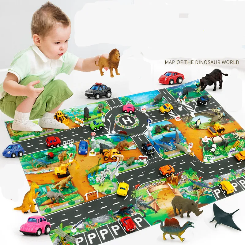 Динозавр мир MapToys ползающий коврик игровой для детей интерактивный домик|Коврики