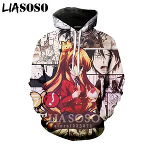 LIASOSO, зимняя Новинка, мужская и женская модная толстовка, 3D принт, аниме Toradora, толстовка с длинным рукавом, хип-хоп Топ, пуловер, A193-09