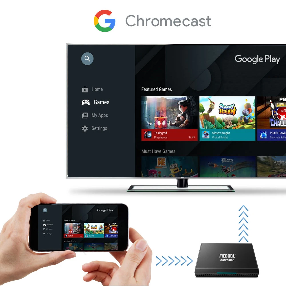 MECOOL KM9 PRO Android 9,0 tv Box для Smart tv 4K медиаплеер Amlogic S905X2 16 Гб голосовой пульт дистанционного управления с сертификатом Google