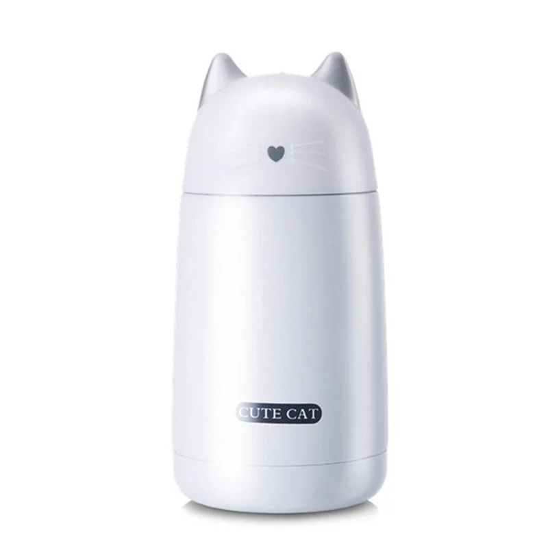 Cute Cat Thermo Cup Thermos Mug For Children Vacuum Flask 330 Ml Water Bottle Stainless Steel Drinkware Belly | Дом и сад