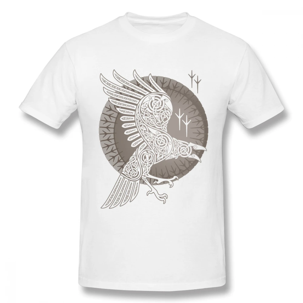 Футболка с викингами Ворон для мужчин большие размеры Custom Group Camiseta | Мужская
