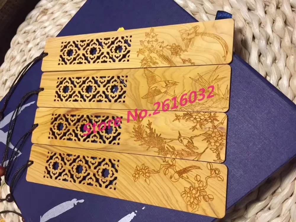 Wood engraving bookmarks birds flowers grass thin slices of wood desktop home decorations ornaments. | Дом и сад