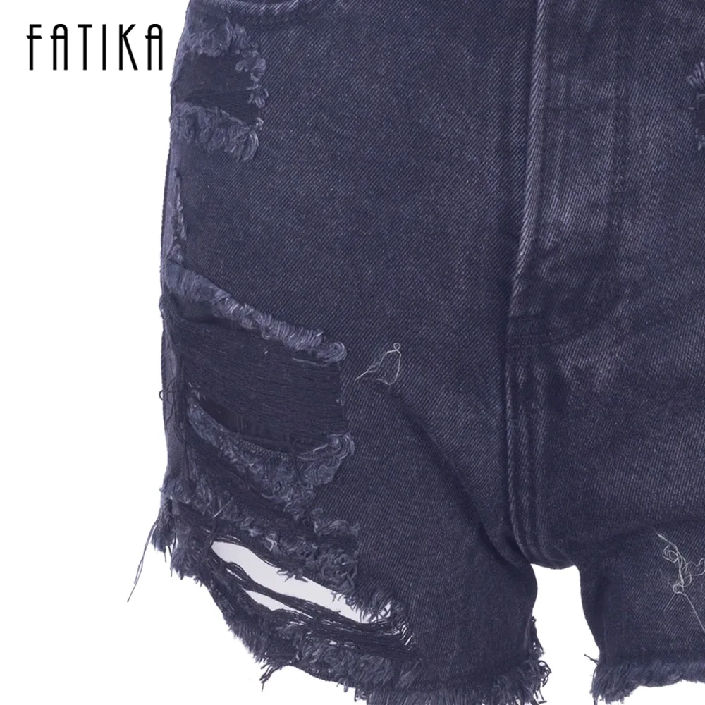 FATIKA Лето 2017 г. Новинка Лидер продаж модные однотонные Шорты с высокой талией Для