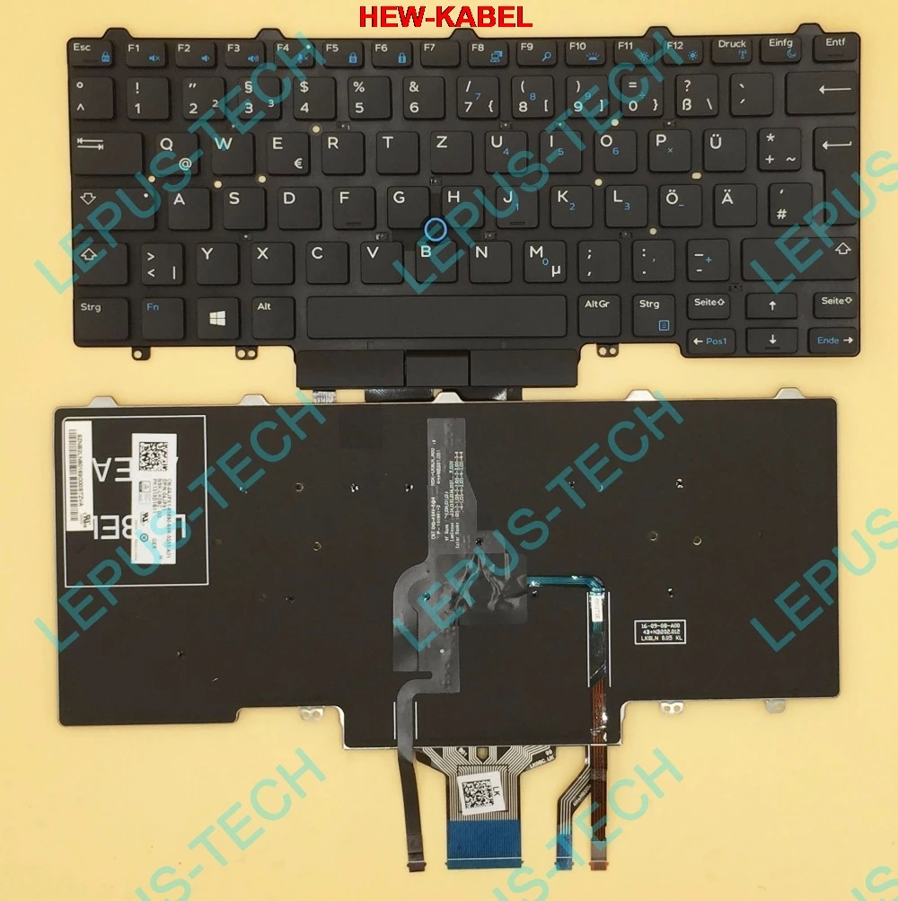 Оригинальная клавиатура GR для DELL Latitude E3340 E5450 3340 E7450 с трекпоинтом подсветкой