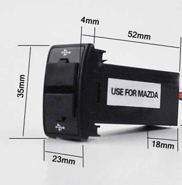 Автомобильный двойной usb-порт Biurlink 2 usb-коннектора зарядное устройство для Mazda |