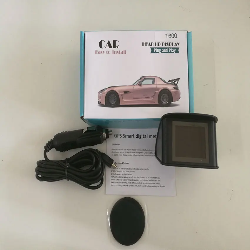 

GEYIREN T600 GPS HUD Automobile Trip On-board Computer Car Digital GPS Driving Computer Display Speedometer Voltage Gauge HUD