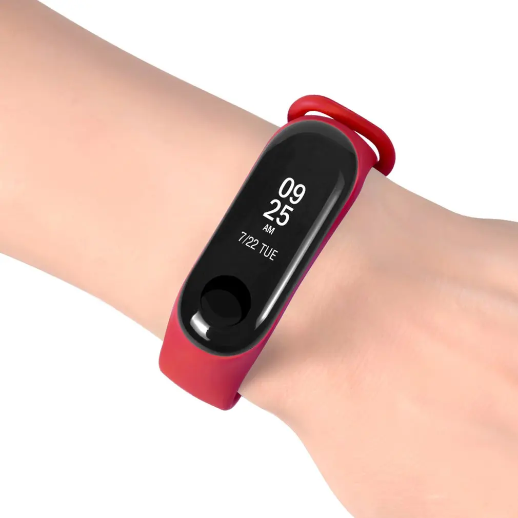 TPE Одноцветный Браслет Для Xiaomi Band 3 сменный браслет на запястье с безопасными