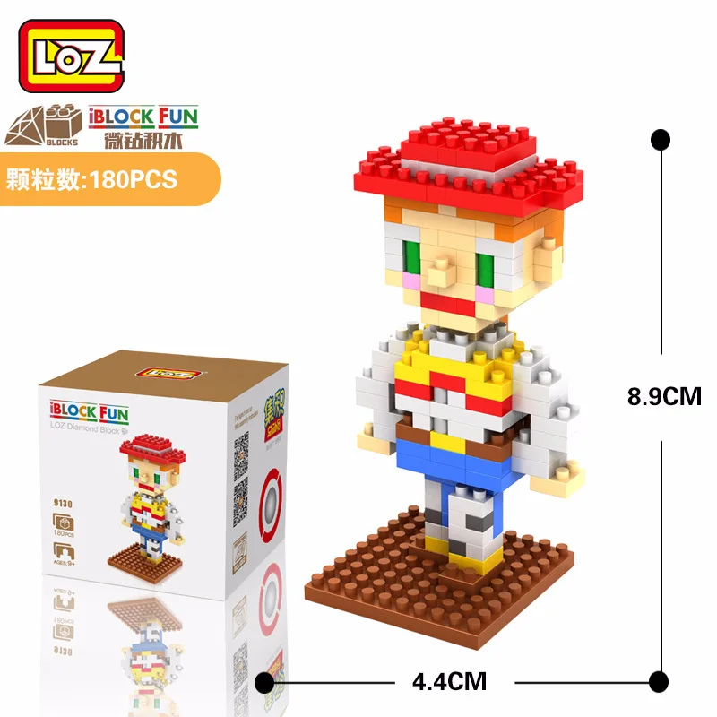 LOZ Diamant Blocs Fille Cowboy Poupee Jessie фильм фигурку аниме Dessins Animes Micro Briques de Construction Pixels рисунок