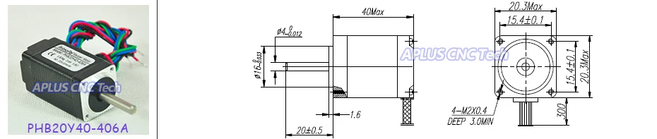 5 шт. nema 8 Micro Шаговые двигатели, 3.40oz-в 40 мм 0.6a, 1.8 градусов, 4 провода