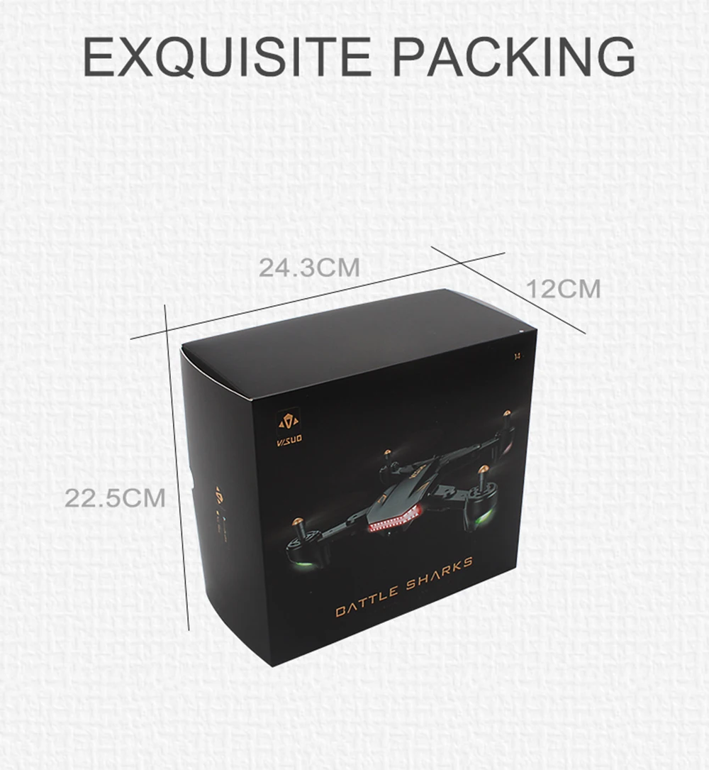 Складной селфи Дрон VISUO XS809S XS809HW с широкоугольным 0.3MP/2MP HD камерой Квадрокоптер WiFi FPV RC вертолет мини Дрон