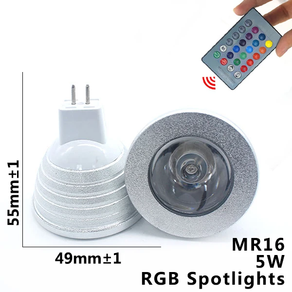 Белый E27 E14 GU10 светодиодный RGB лампа AC110V 220V 9W светодиодный RGB Точечный светильник с регулируемой яркостью волшебный праздник RGB светильник ing IR пульт дистанционного управления 16 цветов - Испускаемый цвет: Белый