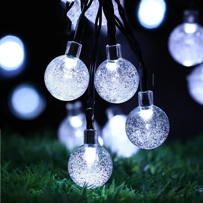 6 м 30LED Солнечная лампа лампы шарик пузыря светодиодная гирлянда наружная