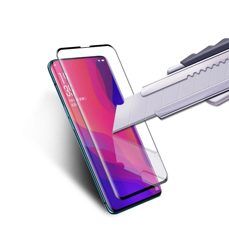 Full Cover Curved Tempered Glass For OPPO Find X Screen Protector protective film glass | Мобильные телефоны и аксессуары