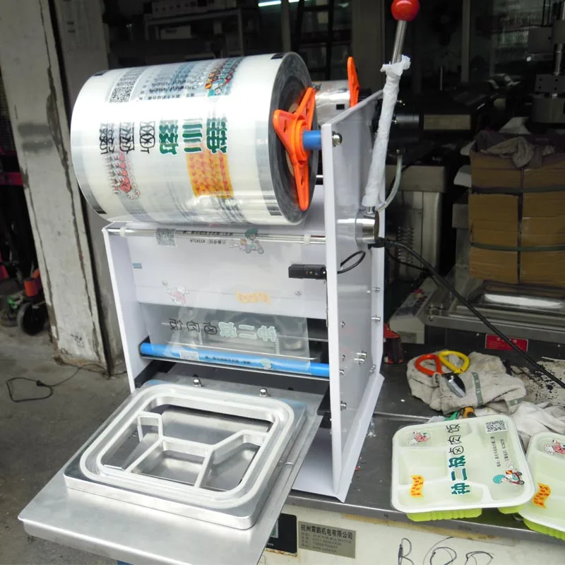 Полуавтоматическая машина для запечатывания ланч боксов чашек чая|machine tea|machine