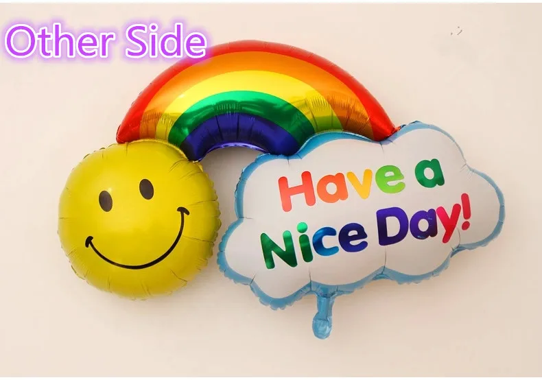 2 шт./лот Ranibow украшения для вечеринки в честь Дня Рождения Детские смайлики