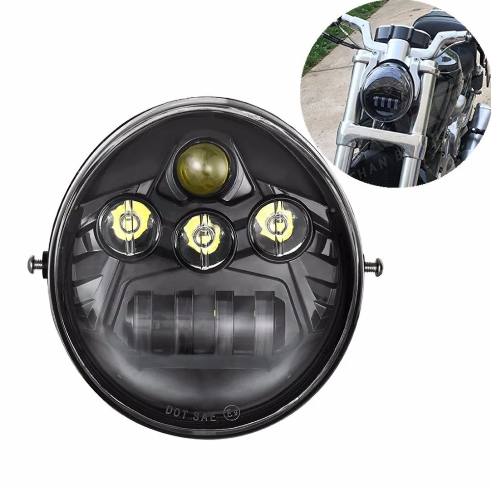 Светодиодный алюминиевый Головной фонарь для мотоцикла Hi/Low Harley VRod VRSCA VRSC V-Rod Muscle |