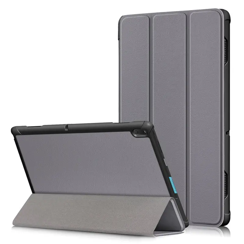 Серый Ультратонкий Магнитный чехол для lenovo Tab E10 TB-X104F TB-X104L 10,1 дюймов, умный чехол для планшета, чехол для сна - Цвет: Серый