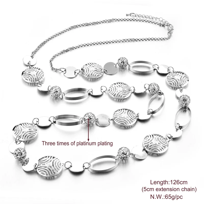 ATTRACTTO Silver Statement Stainless Steel Necklace Pendants Charms For Women Dainty Chain Bohemian Jewelry SNE180013 | Украшения и